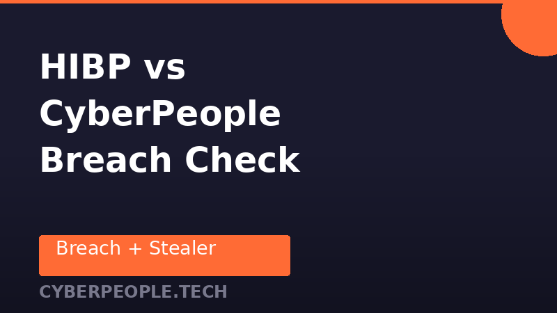 Have I Been Pwned vs CyberPeople Breach Check: What Is the Difference?