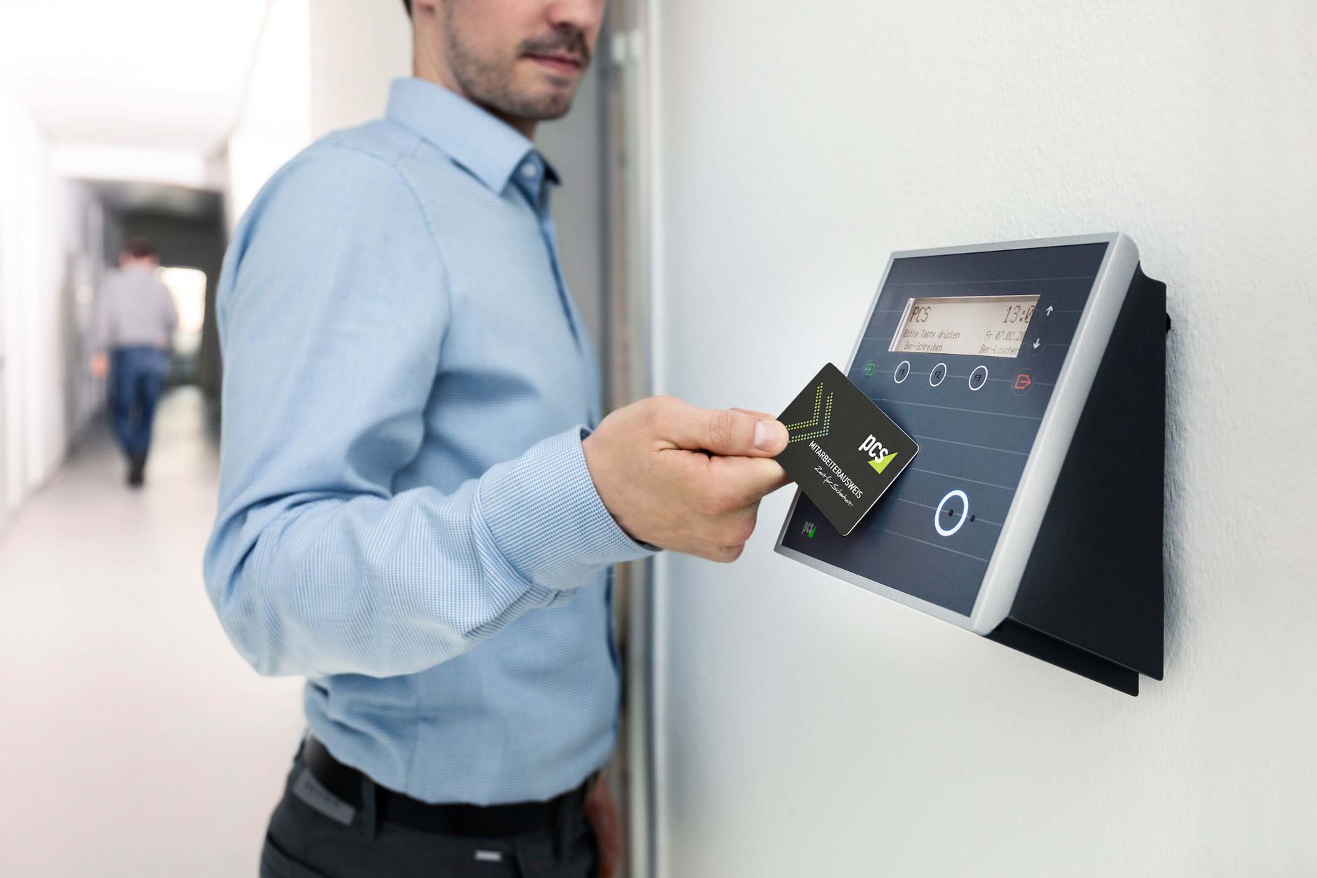 RFID card reader for secure office access