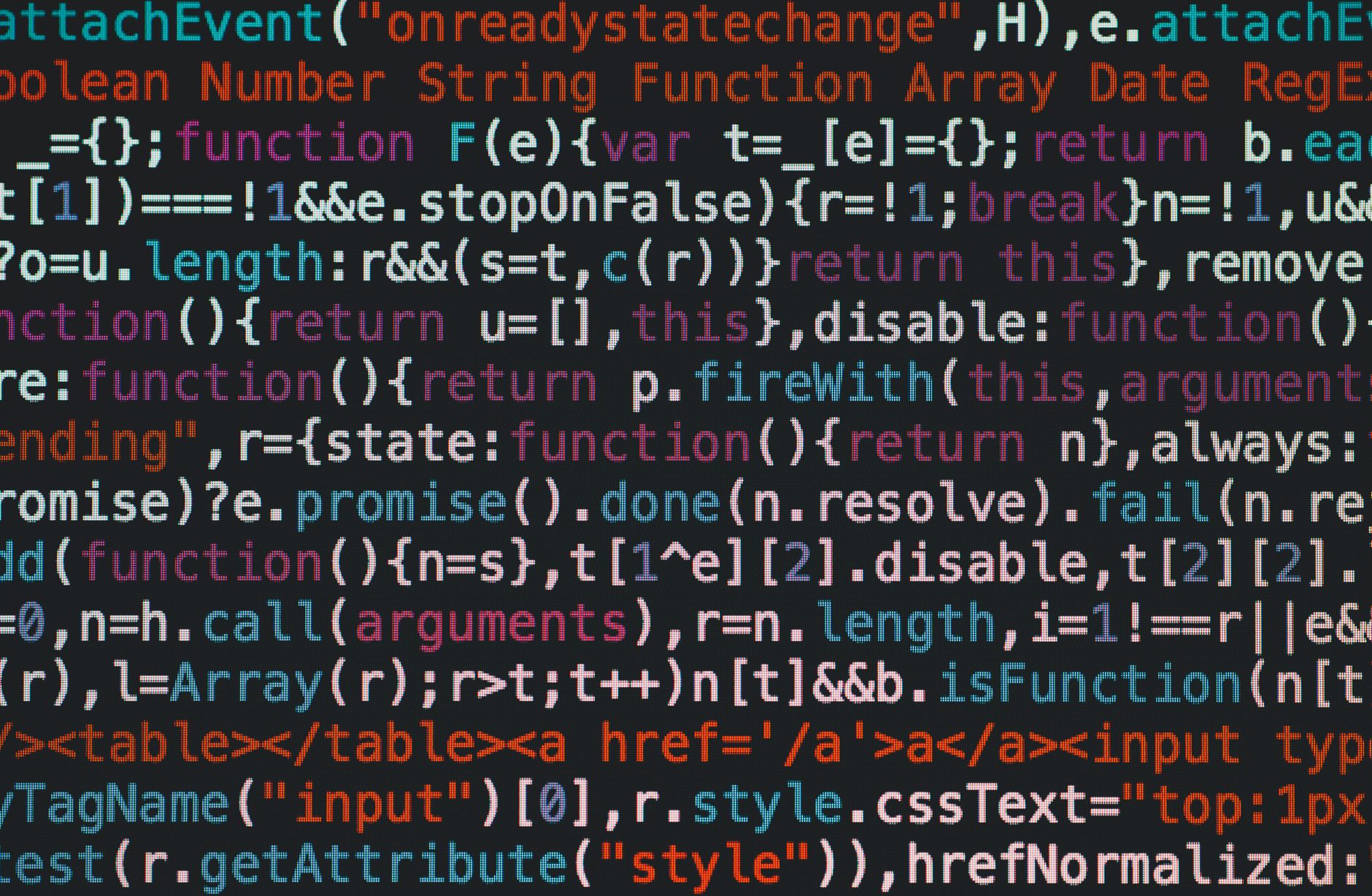 Developer writing code